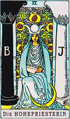 Tarot Bedeutung große Arcana: Die Hohepriesterin